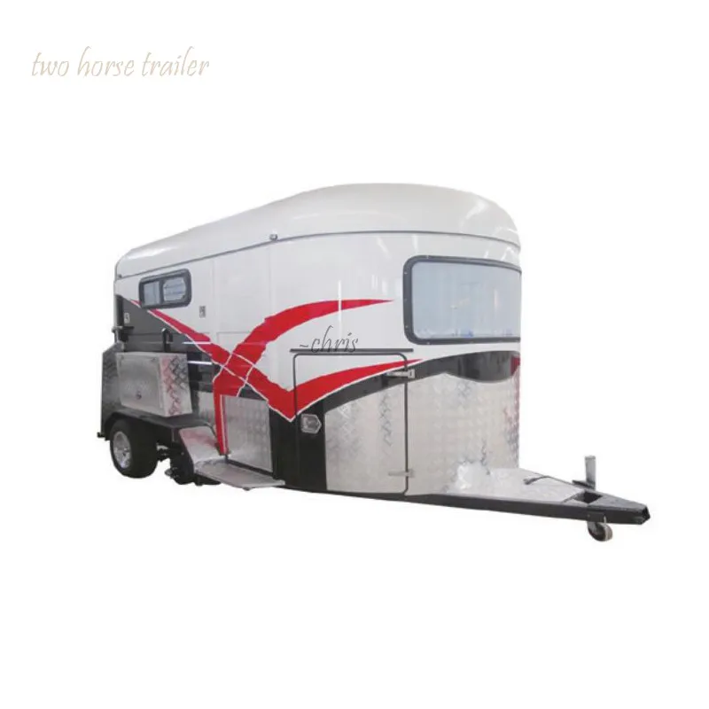 Дешевые две лошади трейлера поплавка 2 horse прямые нагрузка стандарт поплавок, конек Стандартный б/у