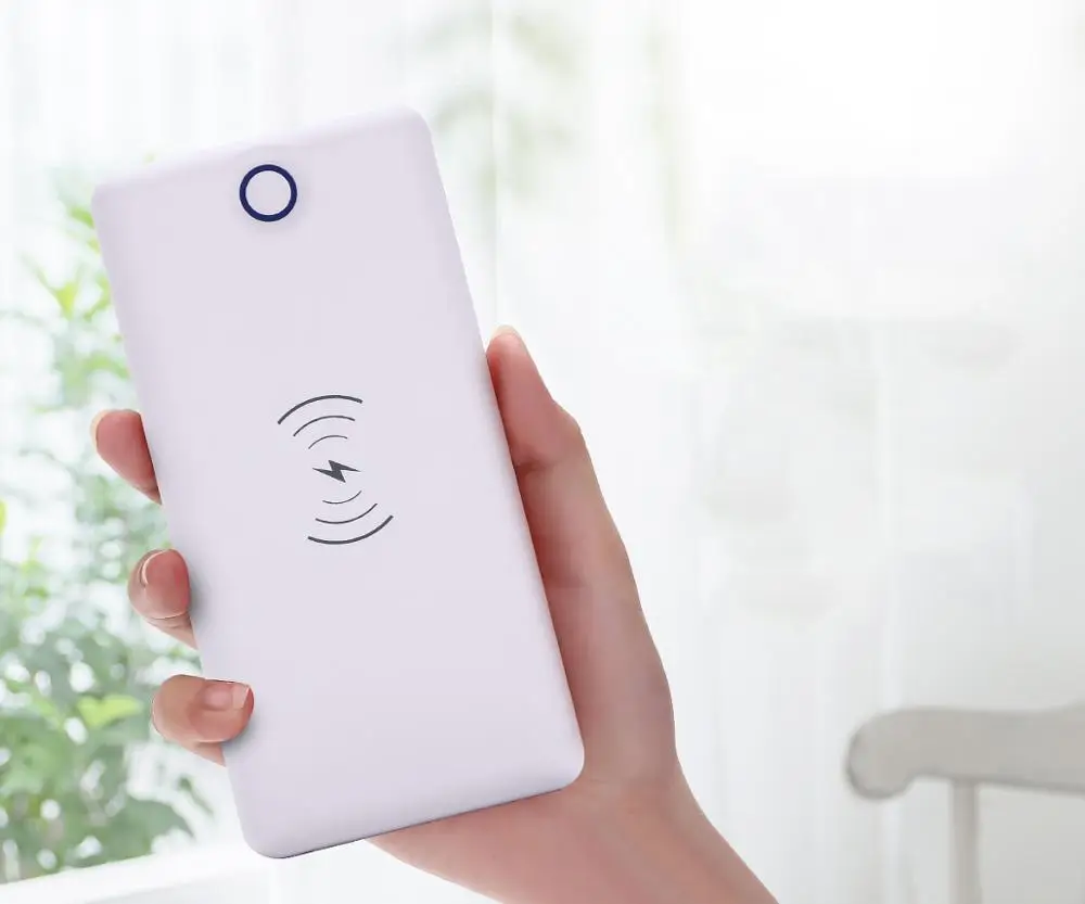 Wireless Power Bank 20000 mAh Fast Charge Portable Charger External Battery Pack with Built-in Flashlight