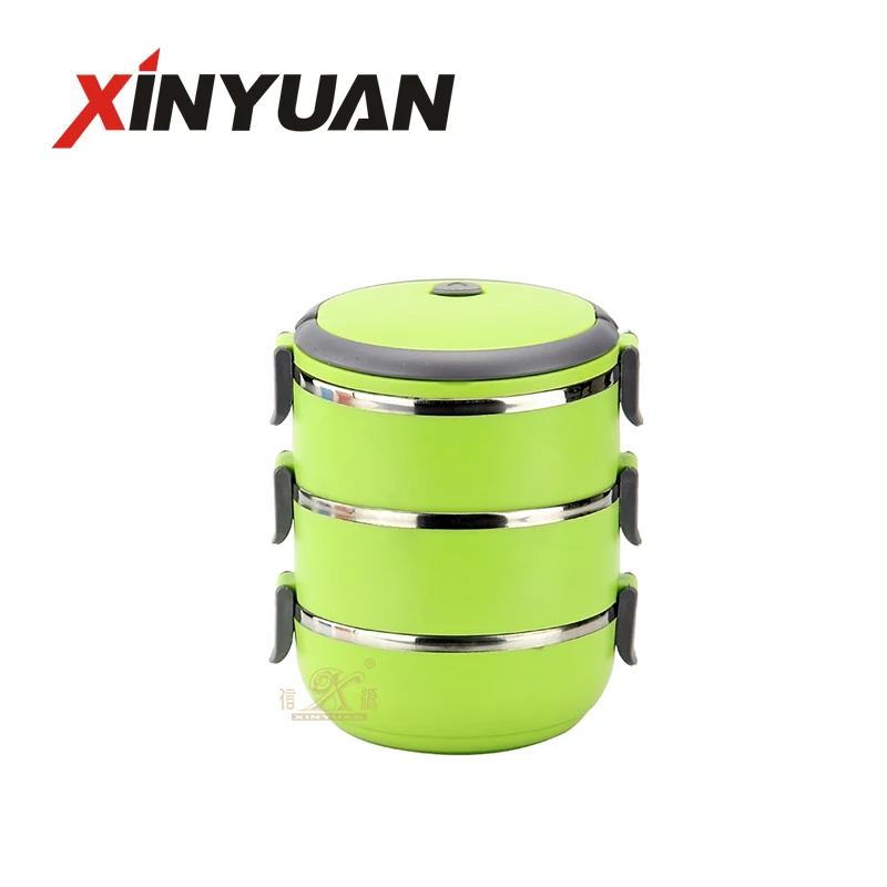 High quality food grade lunch box  stainless steel lunch box with 3 compartment bento lunch box