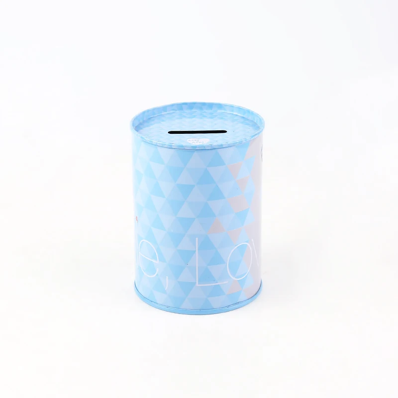 Creative design money saving tin box piggy bank for kids