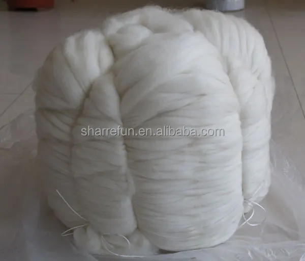 Factory Wholesale mongolia cashmere fiber tops 15.5-16.5mic/44mm for spinning worsted yarn
