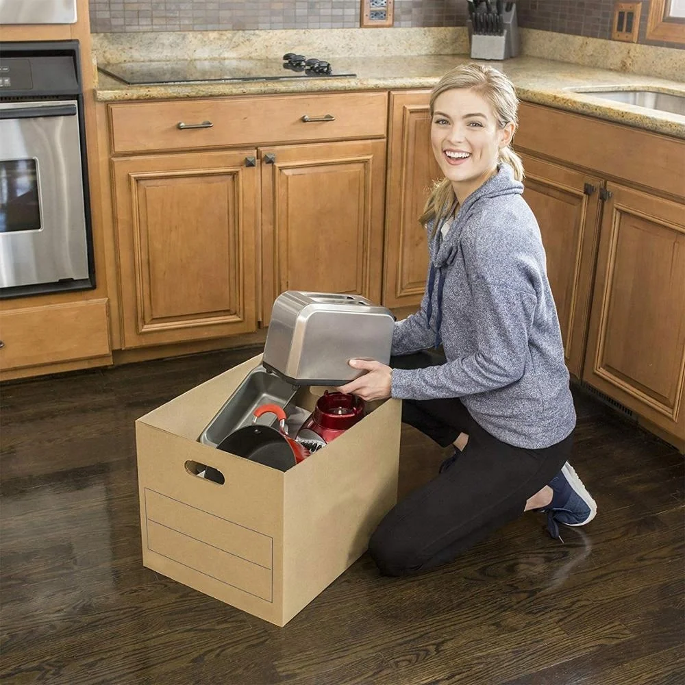 
Custom Printed Handmade Corrugated Carton Kraft Paper Custom Banker Box 