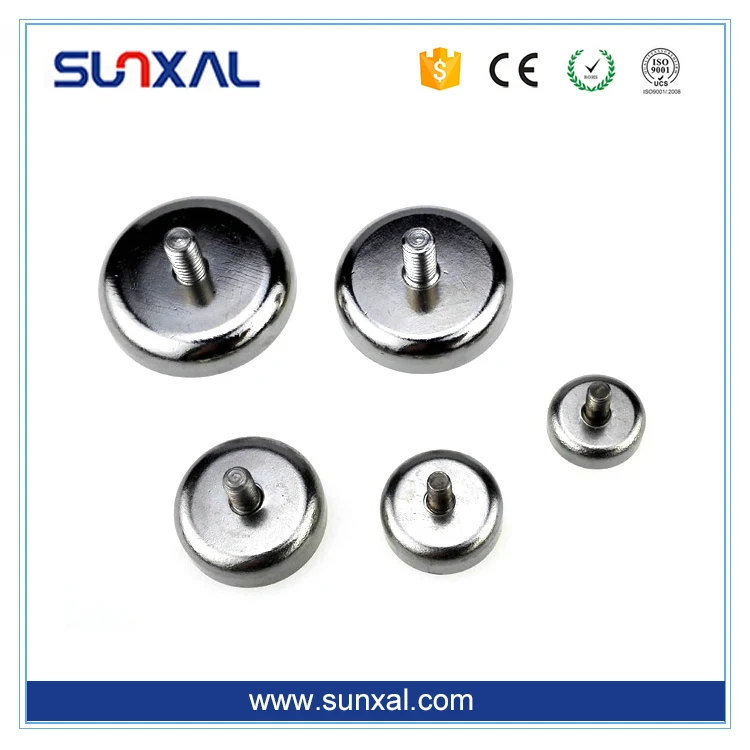
Round Steel Mounting Super Powerful Thread Hole Countersunk Neodymium Cup Magnet 