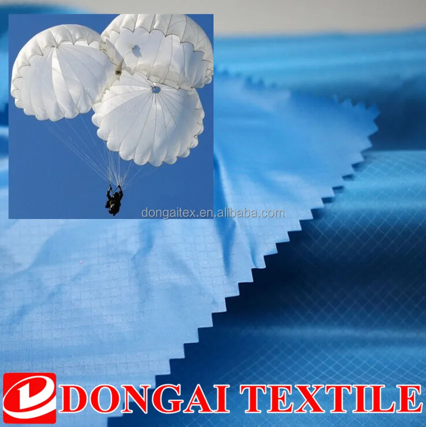 parachute military fabric/nylon66 ristop fabric silicon coated/tent and hammock fabric/ultraight waterproof