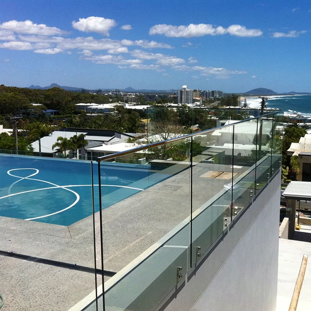 10mm Thick Frameless Glass Railing For Balcony