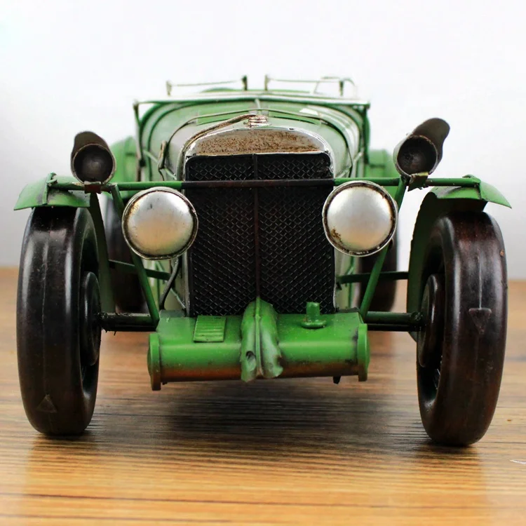1933 Handmade Metal Crafts Racing Sport Antique Car Vintage Model Die Cast 1:12 Coffee Shop Restaurant Home Decoration