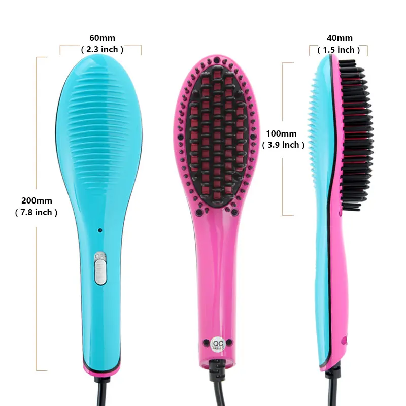 
mini straightening hair brush comb portable fast travel hair straightener brush 