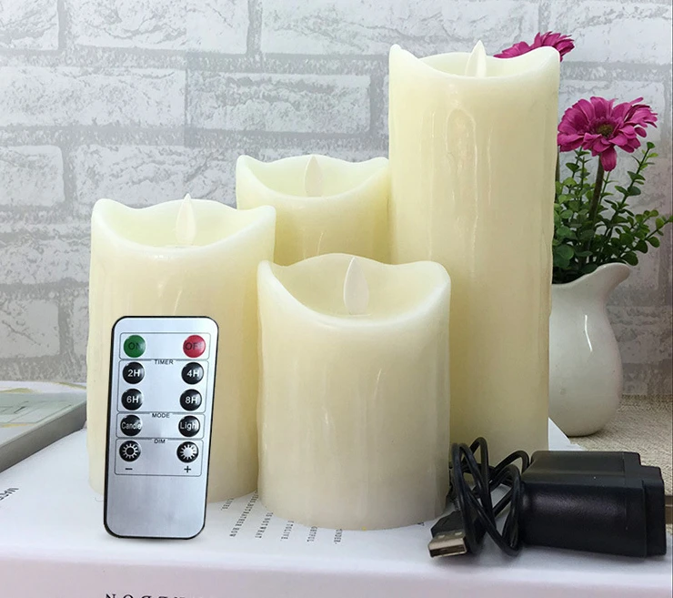 Подвижная конусная фитиль дистанционный столб чайные ОГНИ беспламенная Светодиодная свеча