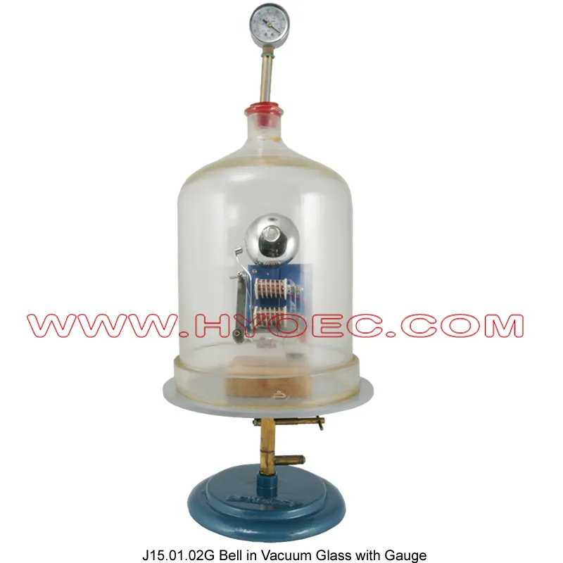 Колокольчик из вакуумного стекла с манометром для школы