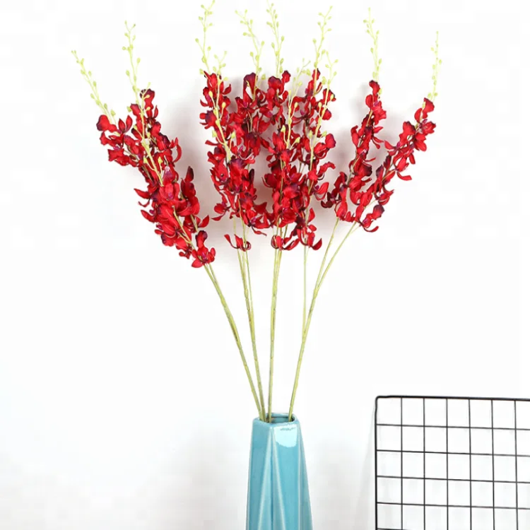 Europe Bulk Latex Dancing Orchid Artificial Flowers Orchid Stem Simulated Flowers Real Artificial Dancing Orchids