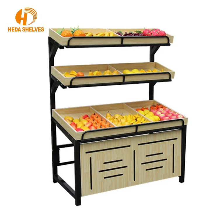 Supermarket Fruit And Vegetable Display Rack
