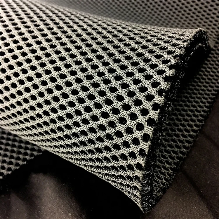 Eco safe 8mm breathable 3d air cool mesh fabric for tactical armor vest device, wheel chair cushion