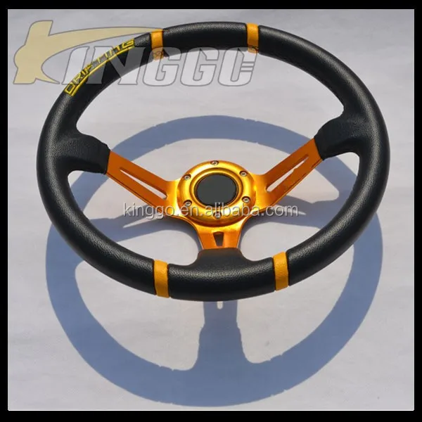 Multicolor 350mm PVC Steering Wheel for Racing Car