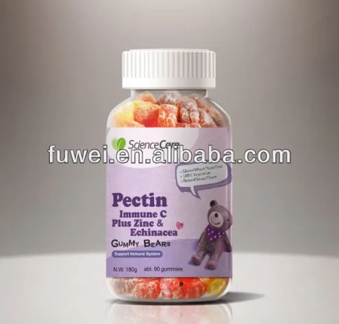 180g Pectin Immune C plus Zinc & Echinacea vitamins gummy bear