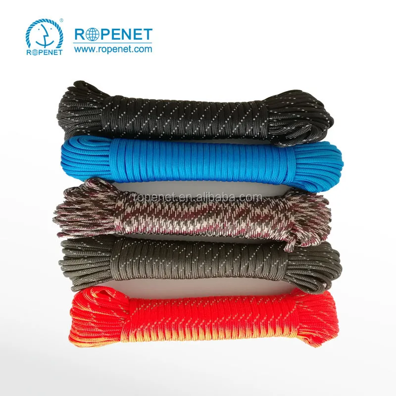 550 Paracord Parachute Cord Lanyard Rope Mil Spec Type 7 Strand Outdoor Paracord