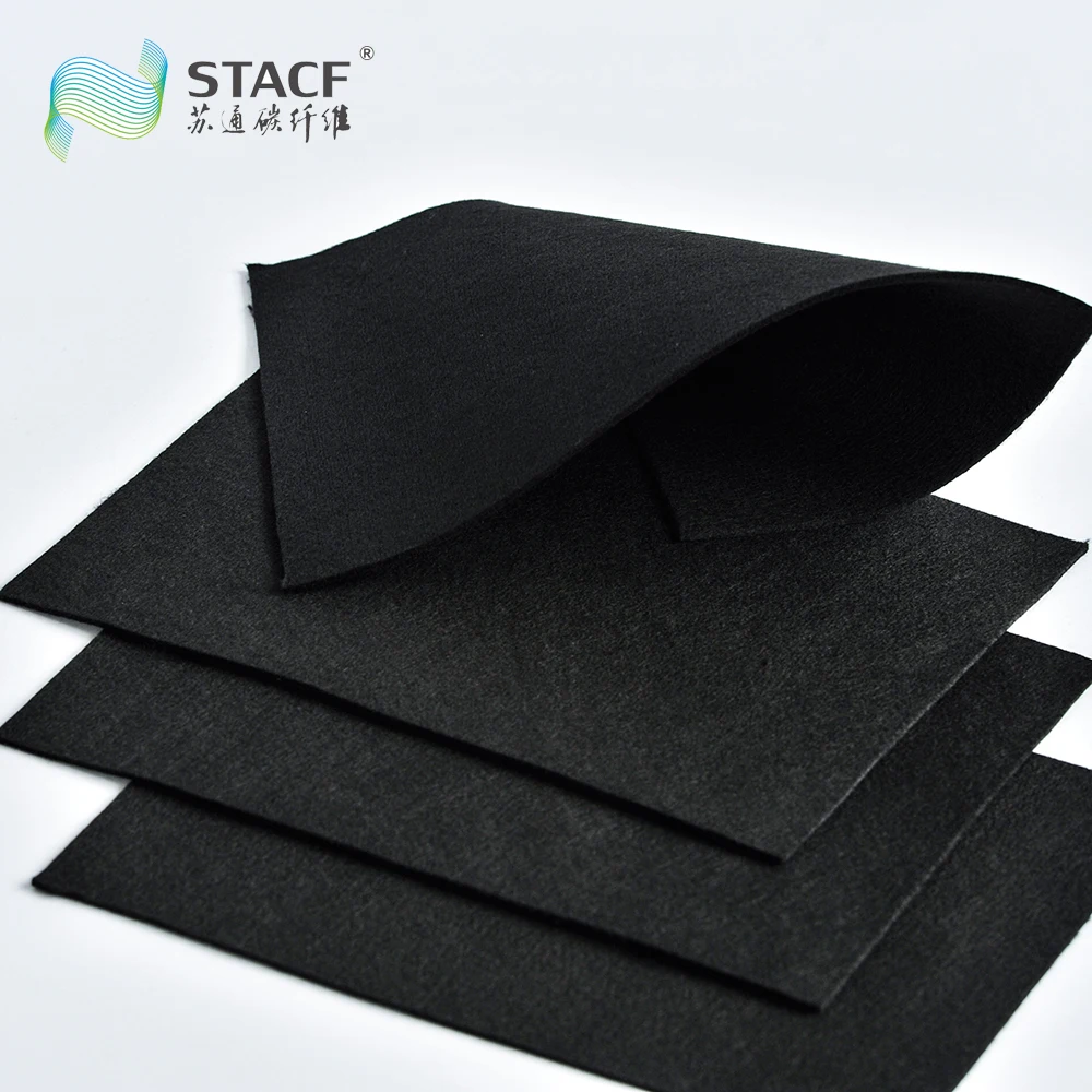 carbonized air filter roll activated carbon felt carbon filter mat