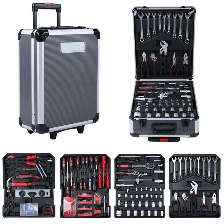 217 Pcs Aluminum wheel Trolley Box Repare Full Hand Tool set
