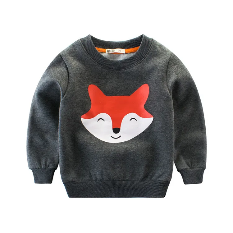 New Design Cotton Children Boys Sweatshirts Cute Cartoon Animal Kids Hoodies Sweater