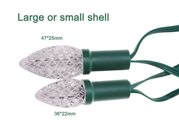 Digital WS2811 Waterproof IP68 Programmable RGB Pixel Individually Addressable C9 Led Christmas Light Bulb