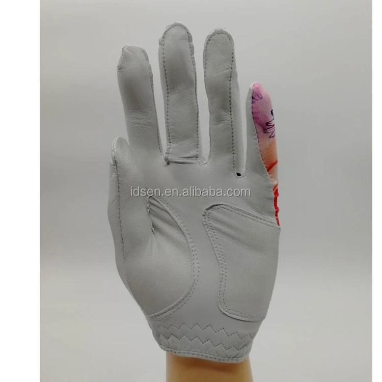 
wholesale oem ladies golf gloves cabretta leather colored LH and RH 2pcs 