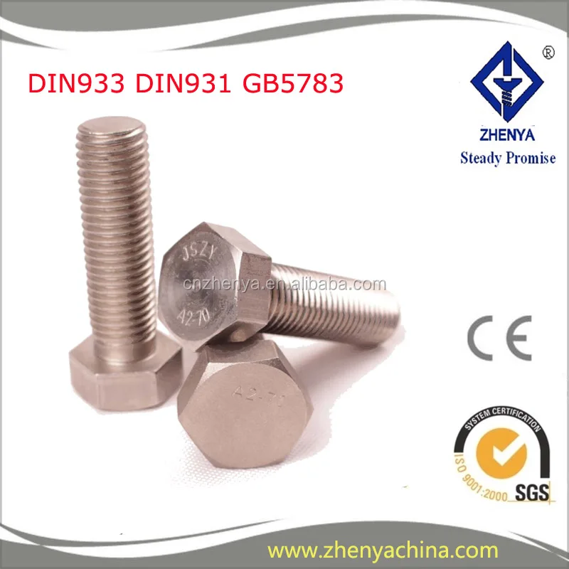 Stainless Steel Bolt A2-70,DIN933 DIN931 Hex Bolt ,Wholesale Bolt and nut