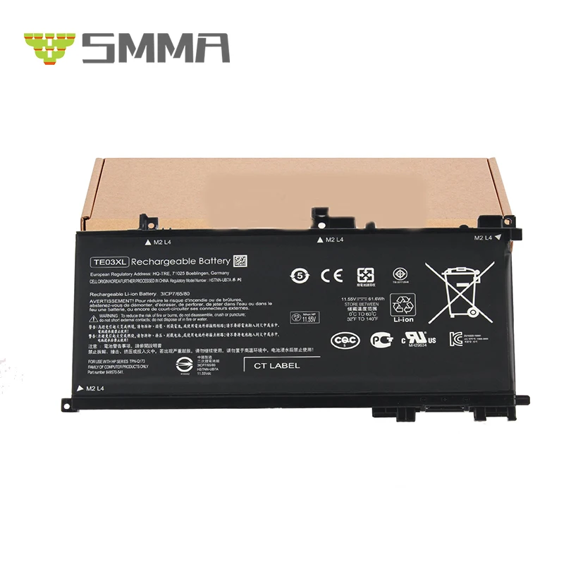 11.55V 5300Mah 61.6Wh TE03XL internal laptop battery for HP Omen 15 series  15-AX020TX Omen 15-AX020TX 15-AX03 Series Laptop