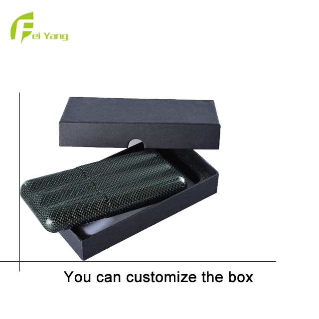 100%  real Carbon fiber 3 tube cigar case