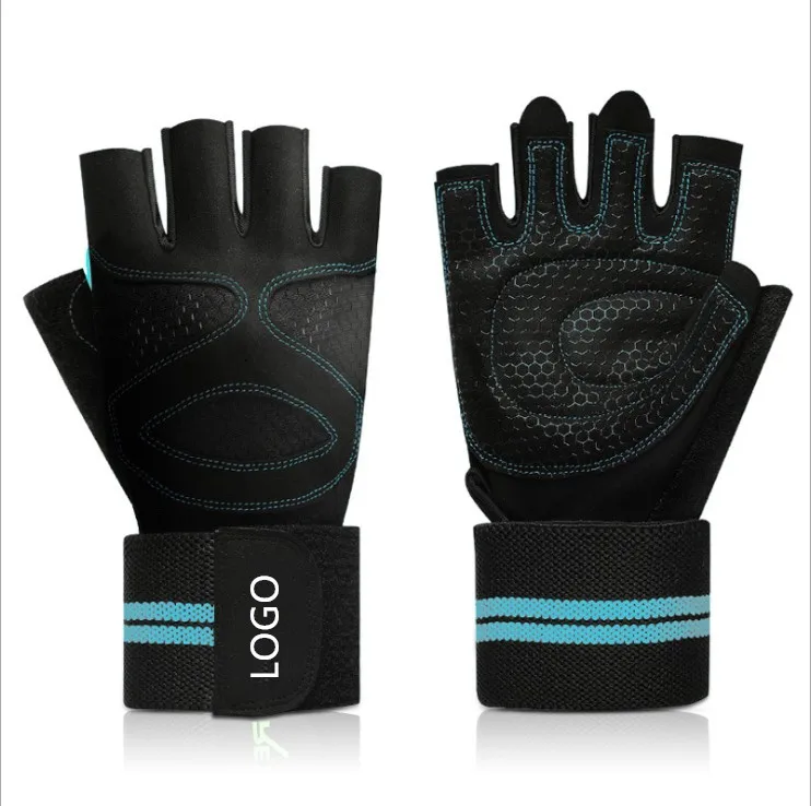 Hot Sale Custom Gym Workout Gloves Wrist Straps Padded Weight Lifting Gloves half finger weight lifting gloves