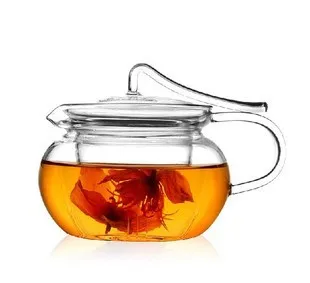 Coffee & Tea Sets personalized clear heat resistant flower pot ,glass tea pot