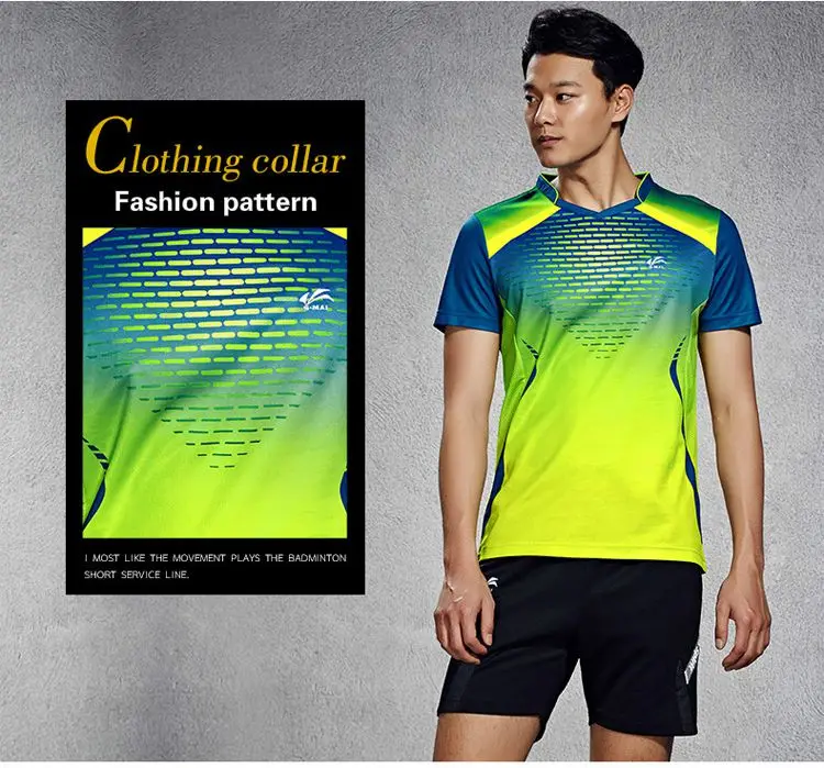 Professional custom sport wear market popular quick dry men women tennis wear badminton wear
