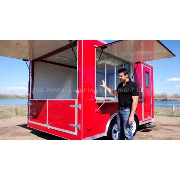 various color mobile ice cream trailer kiosk