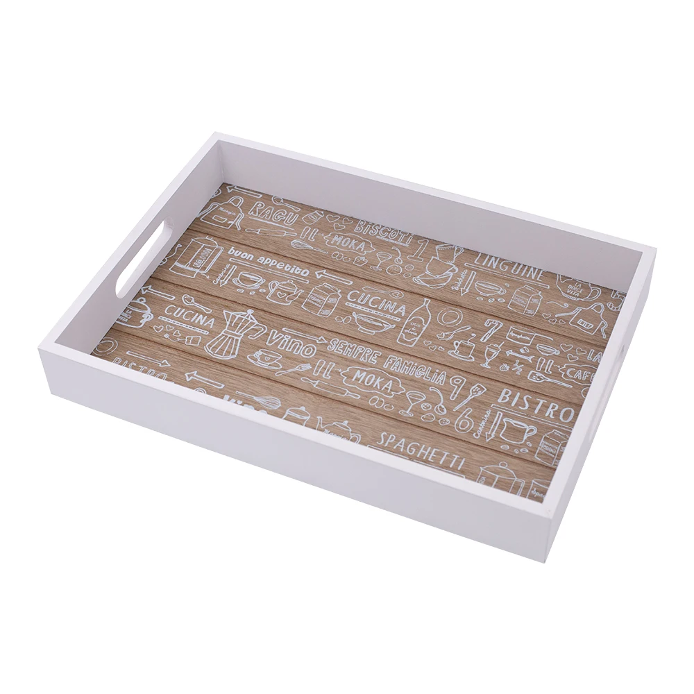 Best selling restaurant wooden breakfast coffee decoration tray