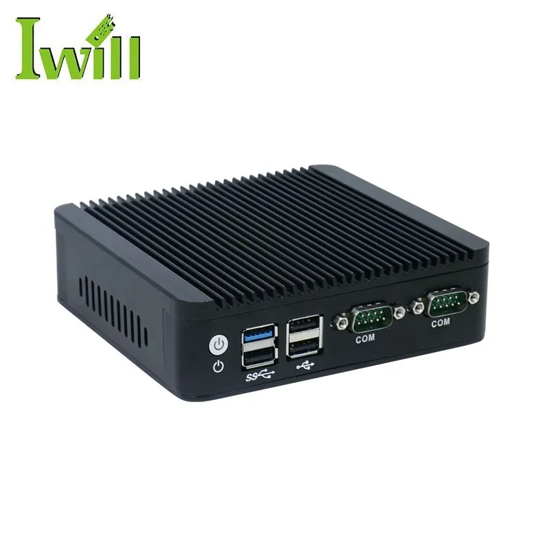 Micro linux nano computer N3 J1900 fanless barebone system 2 lan mini pc dual nic