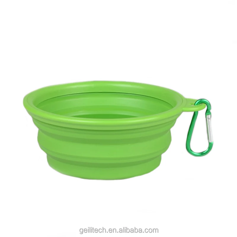 Большая Поставка со склада, складная силиконовая миска для собак объемом 300 мл или 1000 мл с логотипом под заказ