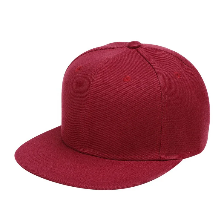 Fashion custom made mens plain hip hop 6 panel flat brim blank snap back hats