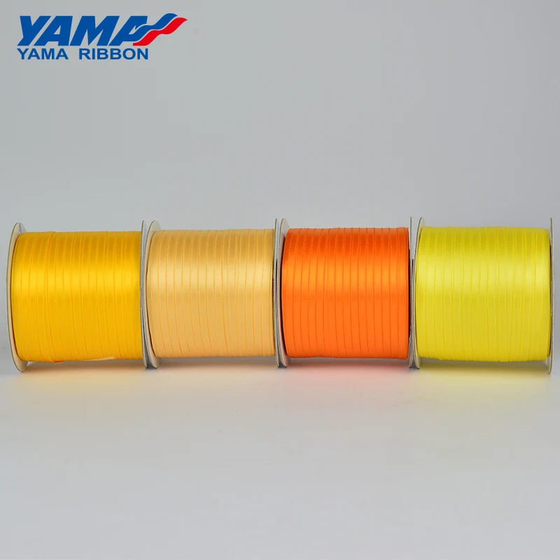 Yama 196 colors 5 MM wide single double faced polyester satin ribbon