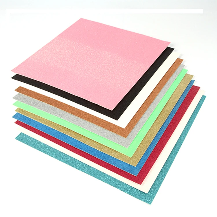 A4 Glitter Paper 10 Sheets Glitter Self-Adhesive Sticker Sticky back Paper Craft Art Sparkling paper