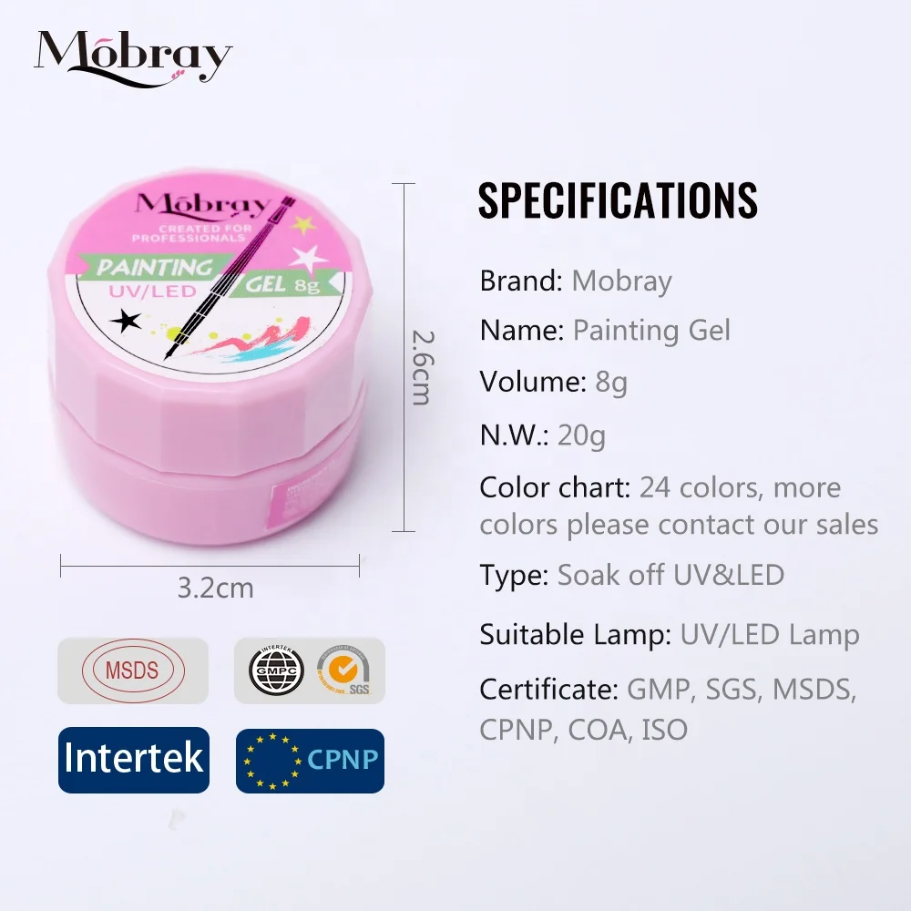 Оптовая продажа УФ-Гель-лак Mobray для маникюрного салона скульптурный гель рисования самостоятельного дизайна