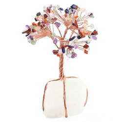 Fashion Crystal Quartz Tree Spiritual Feng Shui Reiki Healing Stone Table Decor
