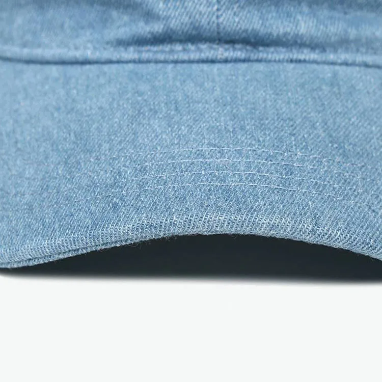 Cap Factory Manufacturer Custom With Embroidery logo Blue  Denim Baseball Caps
