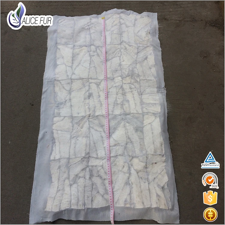 ALICEFUR Wholesale supply custom size real genuine solar fox leg fur blanket with cheap price