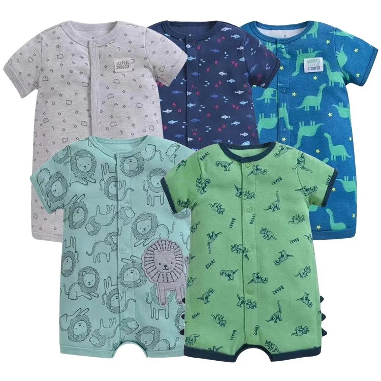 Redkite New Design Short Sleeve Infant Romper Unisex 100% Cotton Baby Jumpsuit Clothes