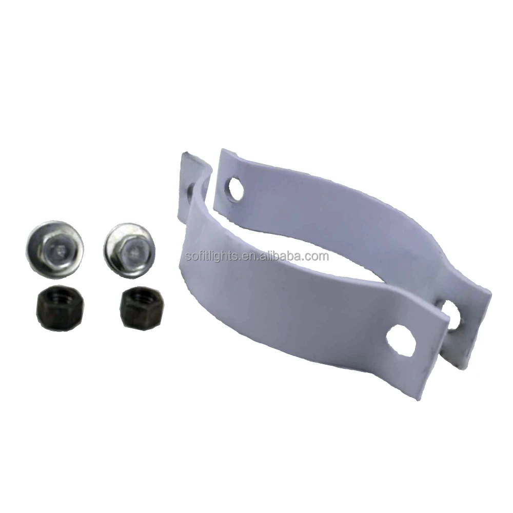 Galvanized round steel light pole clamps