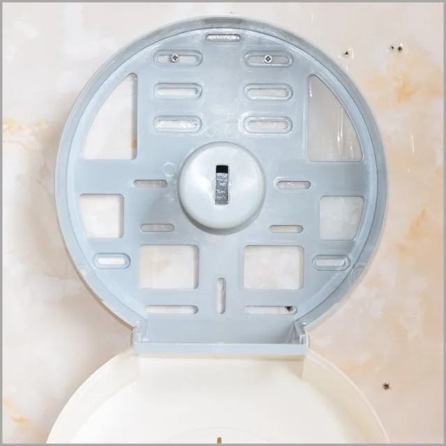 Wall Mounted Kitchen Plastic Tissue Jumbo Roll Toilet Paper Holder with lock