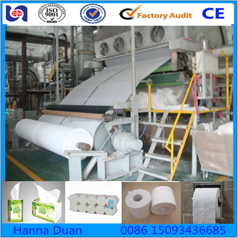 Низкая цена оборудования для производства папиросной бумаги туалетной бумаги бумага машина
