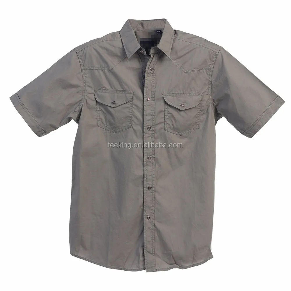 Customized button up men mechanic shirts