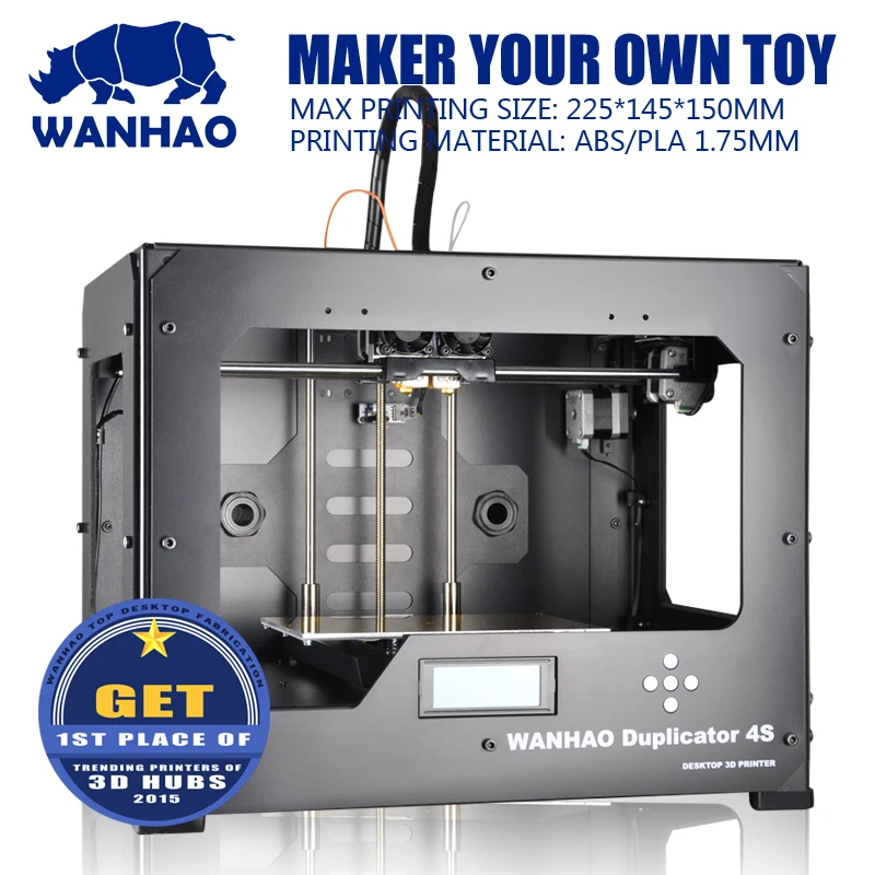 Wanhao Duplicator 4 Daul extruder 3D printer for peek 3D printing machine