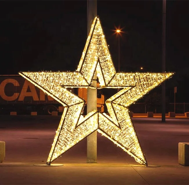 big star outdoor christmas decoration led motif light