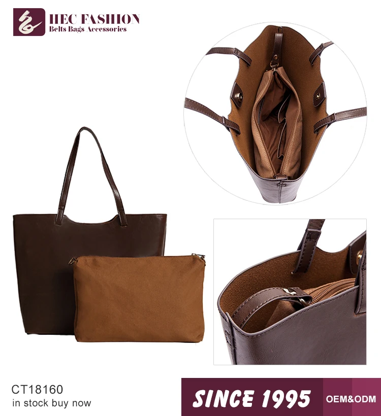 HEC Online Shopping Handmade Black Color College Leather Bags Handbag For Girls