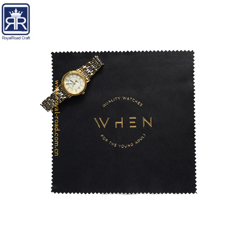 
19030404 online shopping Factory Supply Vivid Color Gold Stamp Printing Microfiber Jewelry Polishing Glasses Cleaning Cloth 